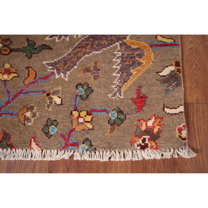 Animals Design Ziegler Oriental Accent Rug Handmade Wool Carpet - 2'0" x 3'1"