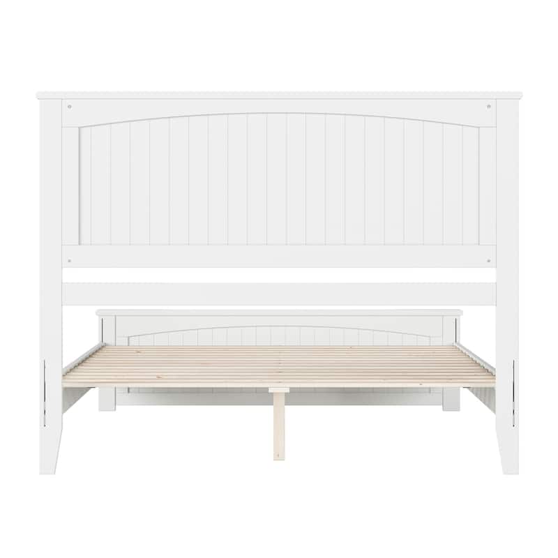 Naples Solid Wood Low Profile Platform Bed with Matching Footboard