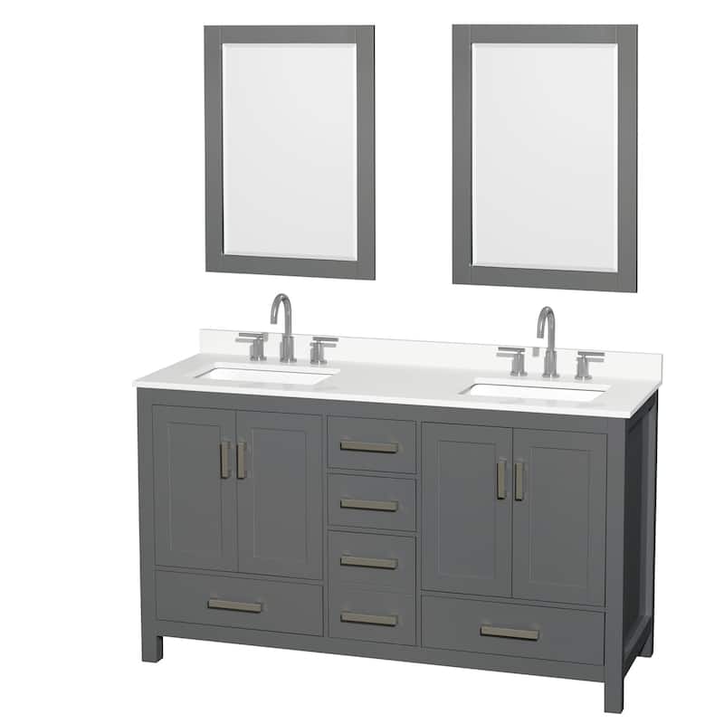 Wyndham Collection WCS141460D-QTZ-US3M24 Sheffield 60" Free Standing