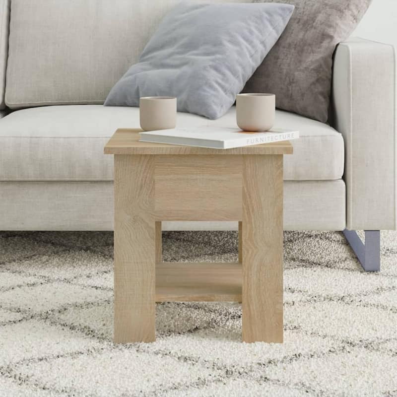 vidaXL Coffee Table End Table Sofa Table Living Room Furniture Engineered Wood - 15.7" x 15.7" x 16.5"