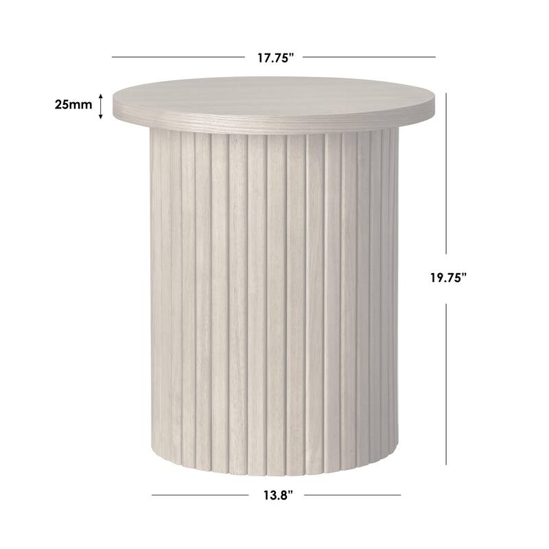 Lifestorey Kendrick Fluted End Table