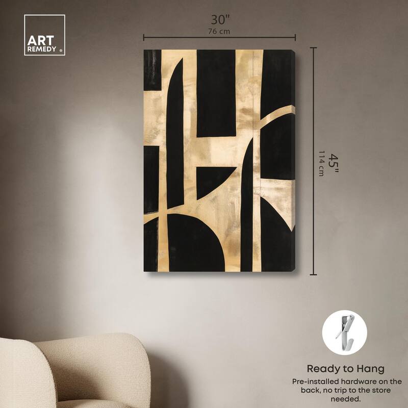 Noir and Gold II Canvas by Art Remedy, Gallery Wrapped