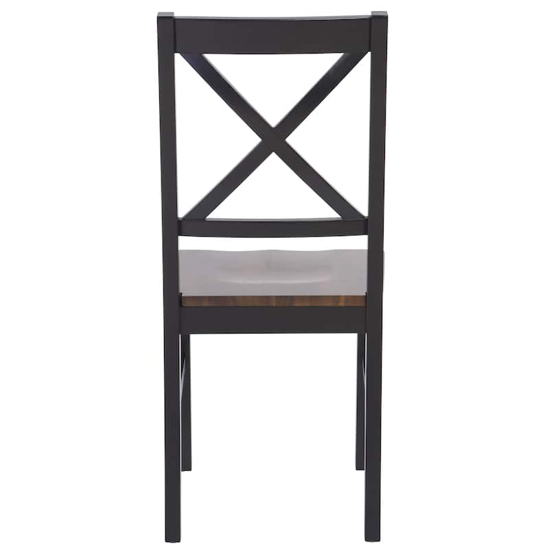 SAFAVIEH Concetta White/Natural Dining Chair - 17.5" W x 19.5" L x 37" H - 18"W x 20"D x 37"H