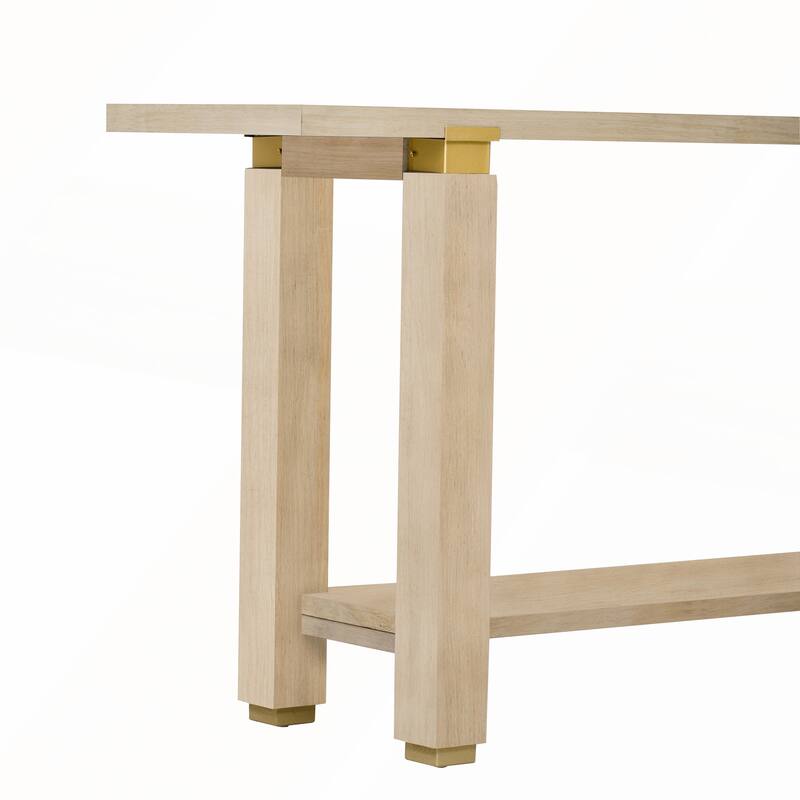 62.9in Modern Minimalist Solid Wood Console Table