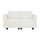 Option Loveseat,White Down