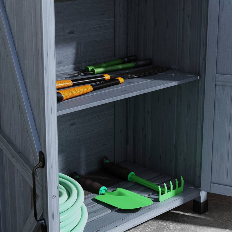 Outsunny Potting Bench,Outdoor Wooden Potting Table,Garden Work Bench