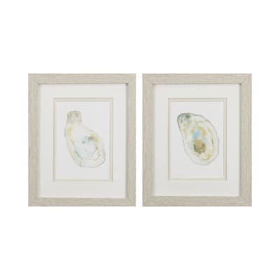 Oyster S/2 Framed Art Under glass
