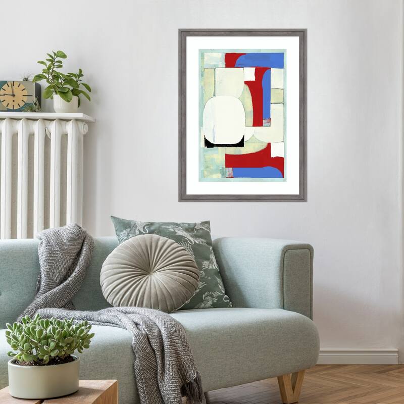 Bold Graphic Forms No. 3 by Cartissi Wood Framed Wall Art Print