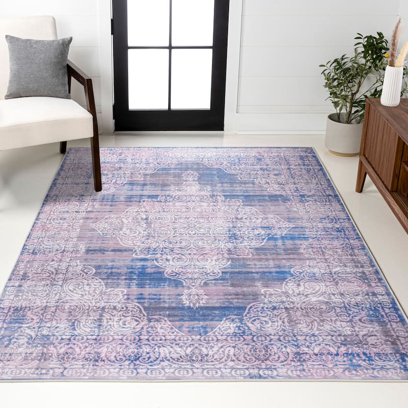 JONATHAN Y Asa Bohemian Medallion Machine Washable Area Rug