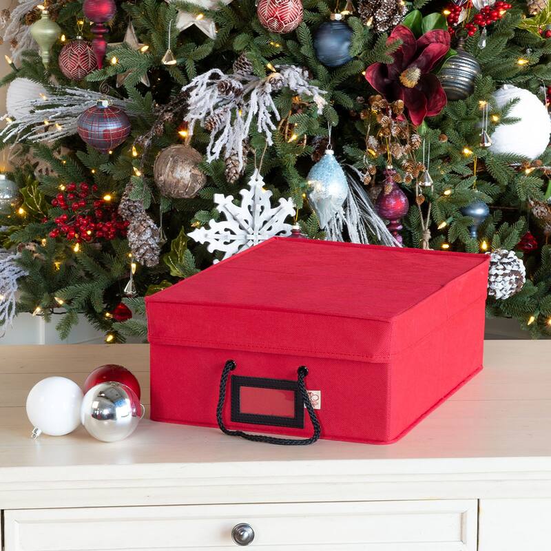 48 (3 in.) Christmas Ornament Storage Box with Dividers