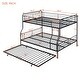 preview thumbnail 5 of 12, Full XL Over Queen Metal Bunk Bed with Twin Size Trundle, Black