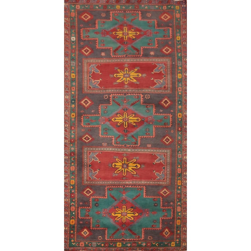 Hand Knotted Oriental 100% Wool Carpet Traditional Tribal Multi-Colored Meshkin Area Rug - 10' 4'' X 5' 0''