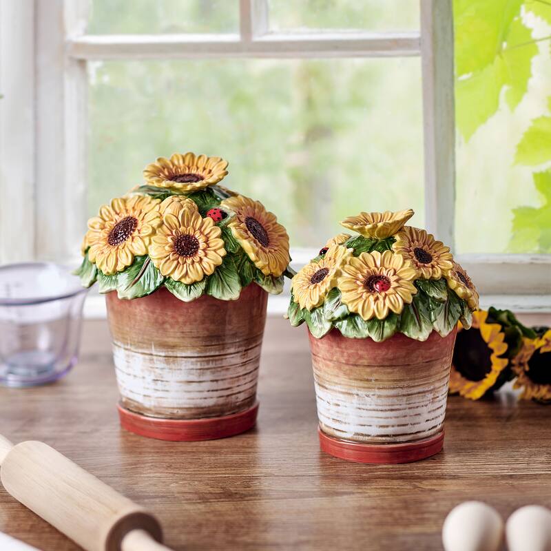 Fitz and Floyd Set of 2 Provence Canisters