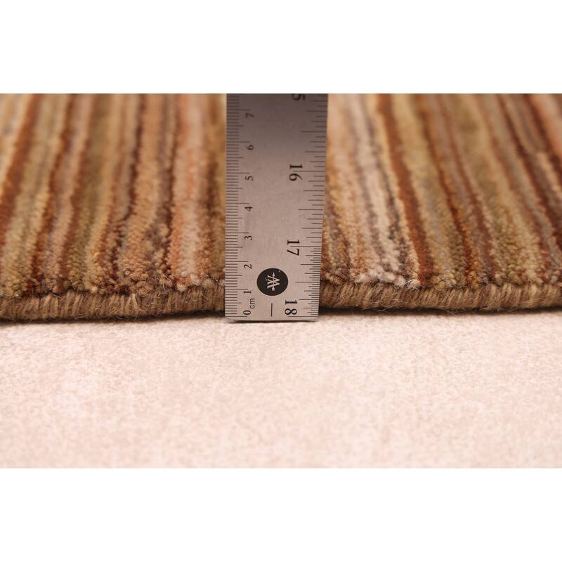 ECARPETGALLERY Hand Loomed Kashkuli Gabbeh Brown Wool Rug - 5'0 x 7'11