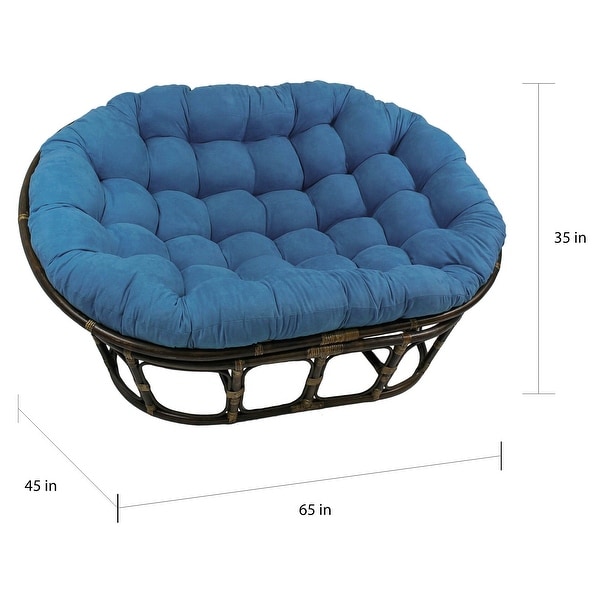 International Caravan Double Papasan Chair with Microsuede Cushion