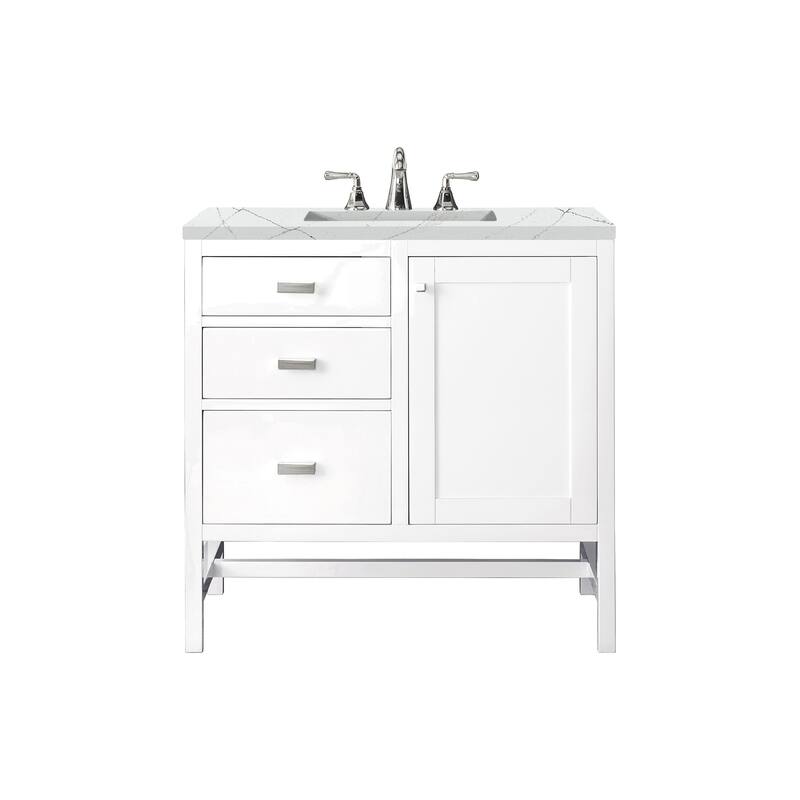 James Martin Vanities Addison 36" Single Vanity, Glossy White