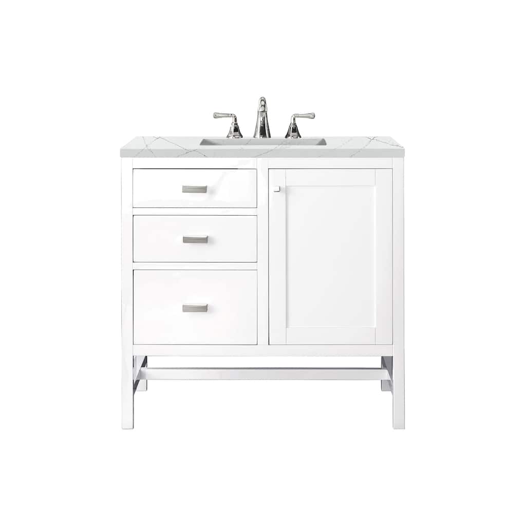 James Martin Vanities Addison 36" Single Vanity, Glossy White