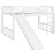 preview thumbnail 14 of 24, Kids Twin Size Loft Bed with Slide, Ladder and Underbed Activity Space