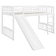 preview thumbnail 14 of 12, Twin Loft Bed with Slide and Reversible Ladder, Wooden Frame with Guardrails and Open Underbed Play Space