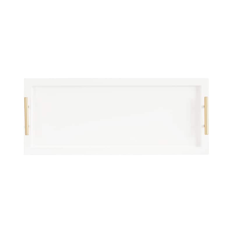 Kate and Laurel Halsey Wood Rectangle Decorative Tray