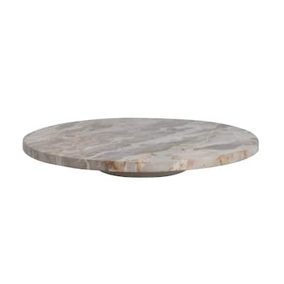 Marble Lazy Susan - 14.0"L x 14.0"W x 2.0"H - 14.0"L x 14.0"W x 2.0"H