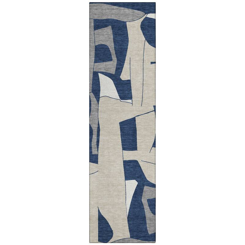 Machine Washable Indoor/ Outdoor Modern Crestone Chantille Rug