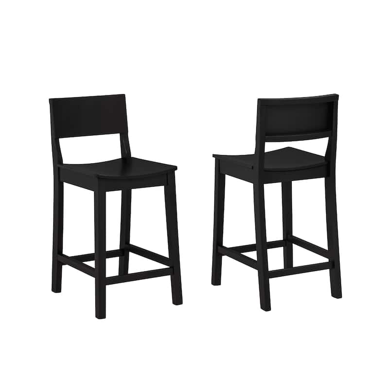 Dahlia Wood 24-Inch Armless Counter Stool (Set of 2)