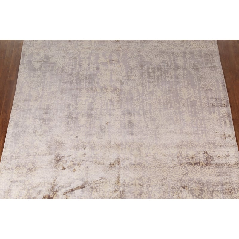 All-Over Design Abstract Indian Area Rug Handmade Wool Carpet - 8'3"x 11'5"