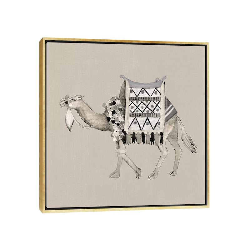 iCanvas "Exotic Camel II" by Tava Studios Framed - Gold - 18x18