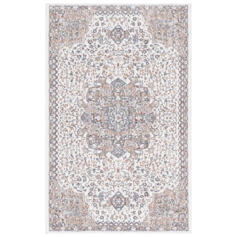 SAFAVIEH, Harlow Bev Oriental Rug - 2'6" x 4' - Ivory/Grey Beige