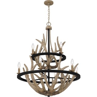Journey 9-Light Earth Black Chandelier