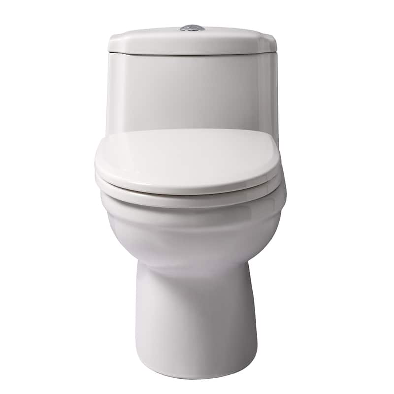 Whitehaus Magic Flush Dual Flush One Piece Elongated Toilet with Slow