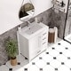 preview thumbnail 26 of 61, Modern Bathroom Vanity with Ceramic Sink, Soft-Close Storage Cabinet and Glossy Easy-Clean Countertop