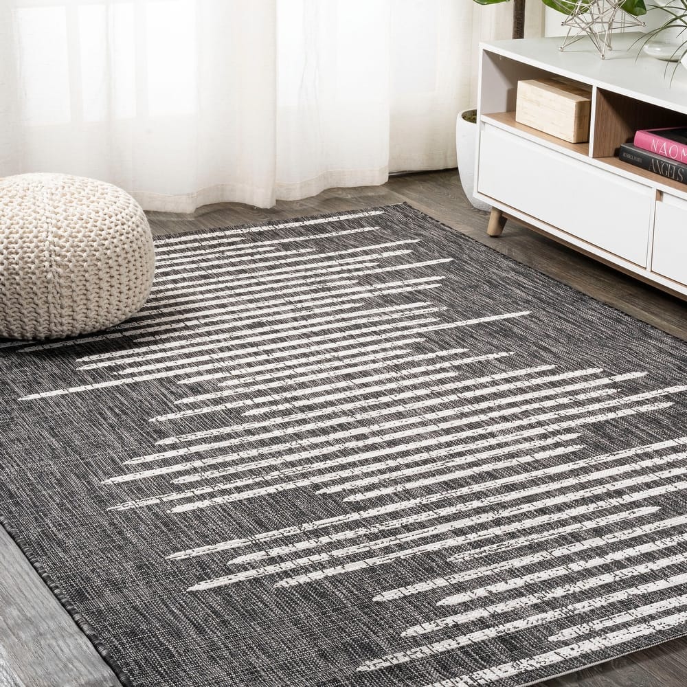 JONATHAN Y Colonia Berber Stripe Geometric Indoor/Outdoor Area Rug