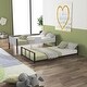 preview thumbnail 3 of 12, Noise Reduced Design Bunk Bed with Space saving, 2 Side Ladders, Safety Guardrail, Black