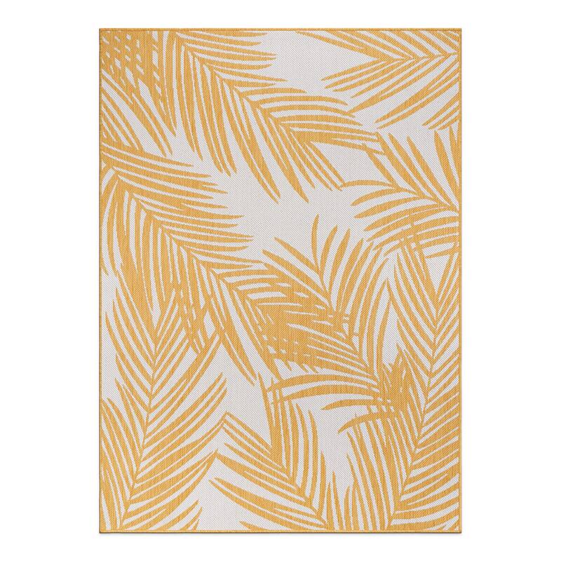 World Rug Gallery Contemporary Distressed Leaves Textured Flat Weave Indoor/Outdoor Area Rug