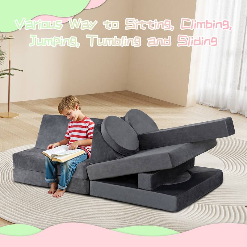 18-Piece Soft Building Blocks Set for Kids – Educational Foam Block Sofa for Climbing, Stacking & Creative Play