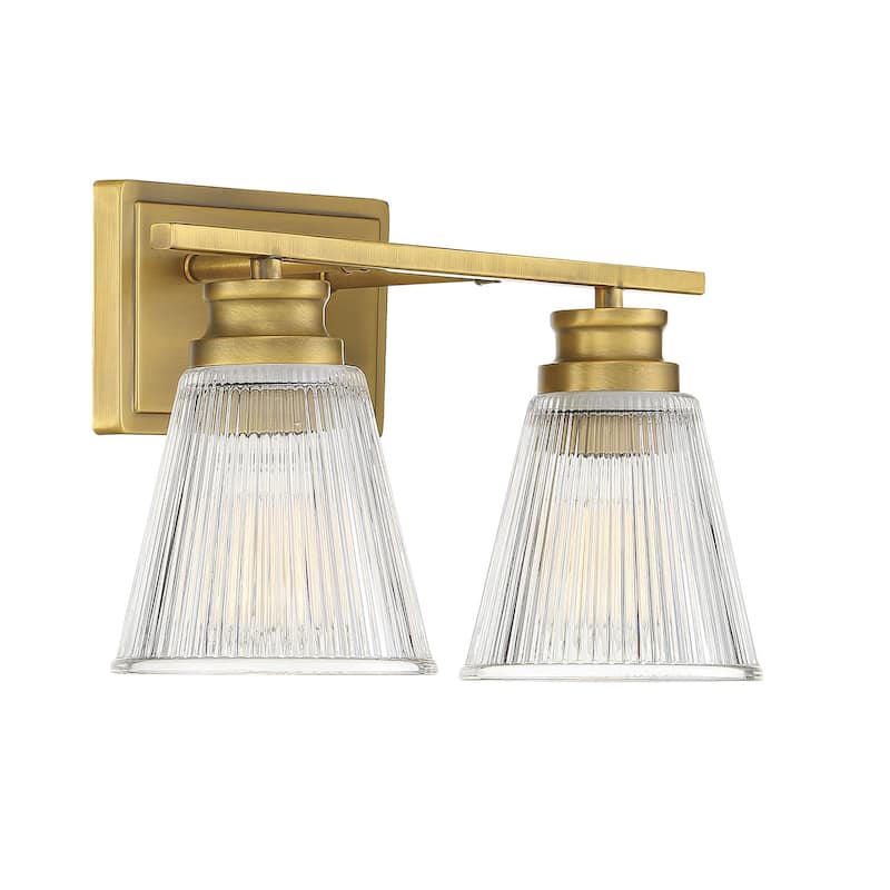 Meridian M80040 2 Light 16" Wide Bathroom Vanity Light with Ribbed
