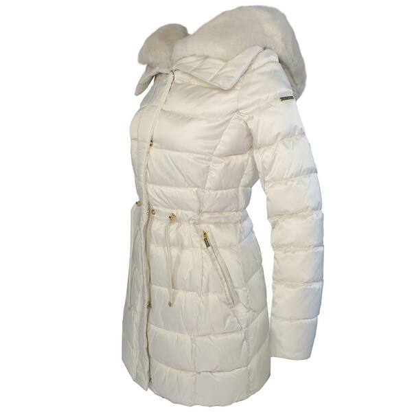 Shop Laundry By Shelli Segal Women S Quilted Faux Fur Puffer Jacket New Pearl Overstock 29558713