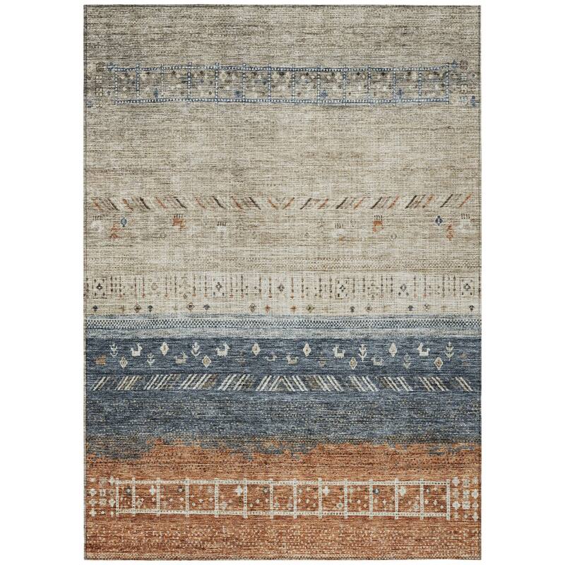 HomeRoots Southwestern Transitional Rectangle Outdoor Rug