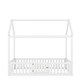 preview thumbnail 21 of 42, Fun House Platform Bed with Fence and Door, Wooden Floor Bed Frame with Roof, Distressed Washed Finish,for Kids Girls Boys