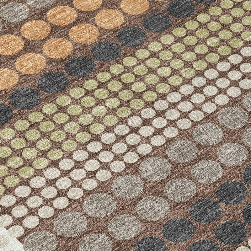 Machine Washable Indoor/ Outdoor Casual Dotty Chantille Rug