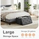preview thumbnail 24 of 24, Folding Storage Ottoman Bench, Large End of Bed Storage Foot Rest Stools Ottoman Storage Chest with Padded Seat