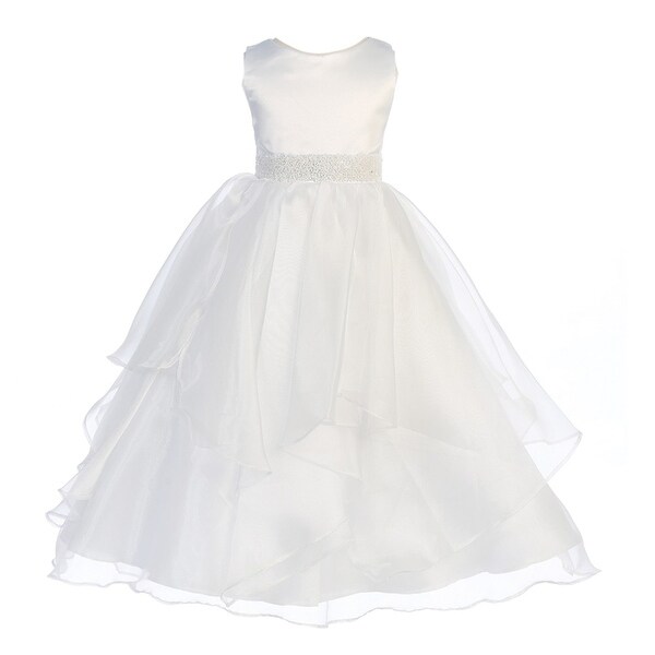 baby girl white bridesmaid dress