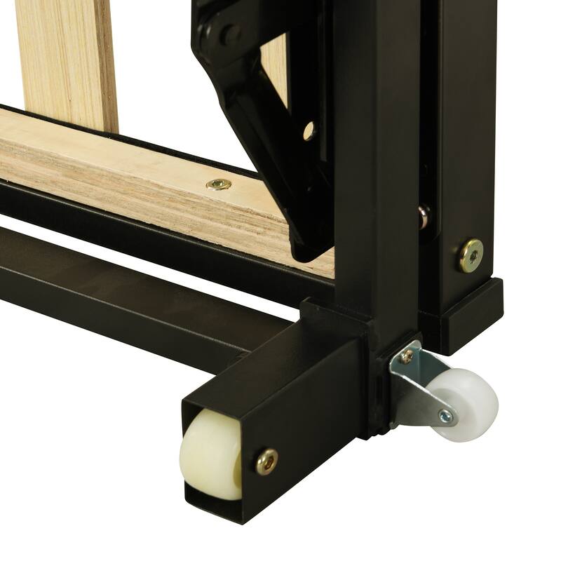 Twin Size Upholstered Daybed with Pop-Up Trundle in Beige