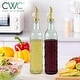 preview thumbnail 165 of 196, COOK WITH COLOR Glass Olive Oil Bottle Dispenser - 2 Pack- 17oz Oil and Vinegar Carafe Decanter