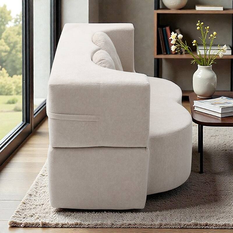 2 in 1 Folding Sofa Bed with Pillow, Twin Sleeper Floor Couch Futon Loveseat, No Assembly Required