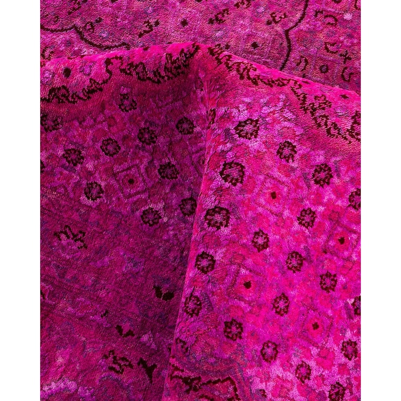 Fine Vibrance One-of-a-Kind Hand-Knotted Area Rug - Pink, 9' 0" x 12' 8" - 9' 0" x 12' 8"