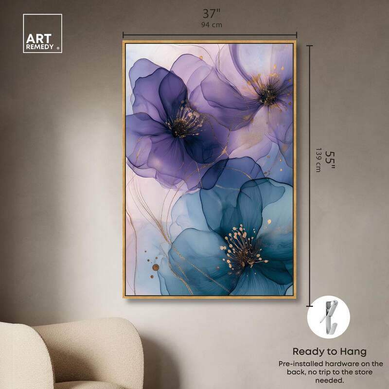 Gilded Cyanescence II Canvas by Art Remedy
