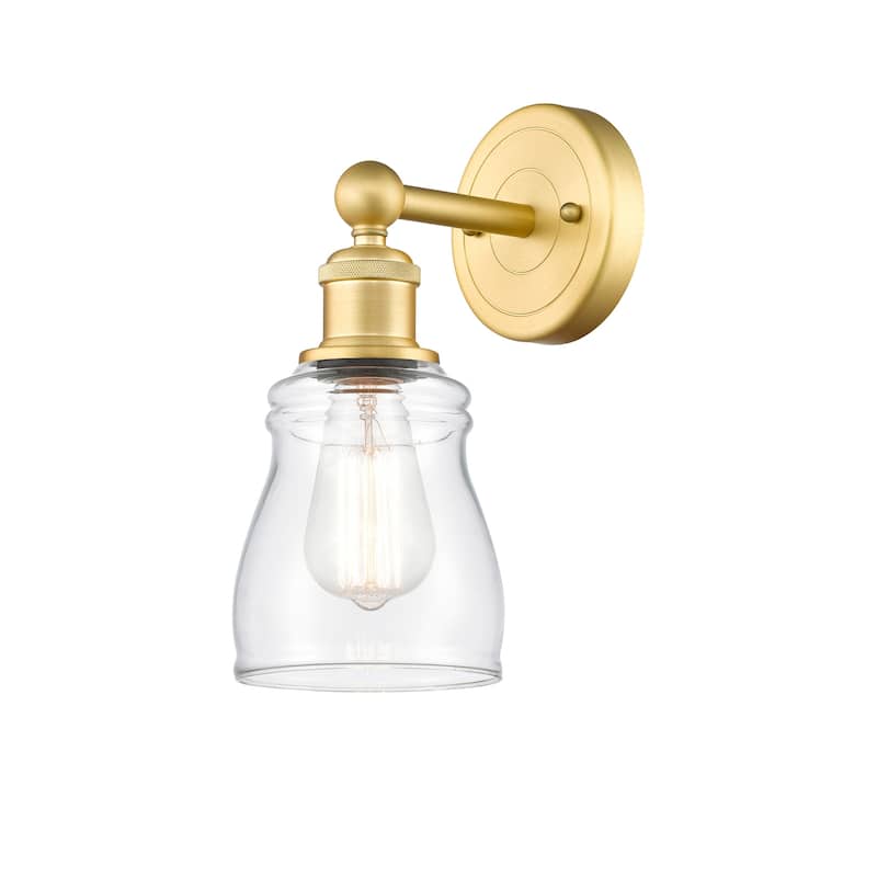 Innovations Lighting 616-1W-12-5 Ellery Sconce Ellery 12" Tall Wall - Satin Gold / Clear